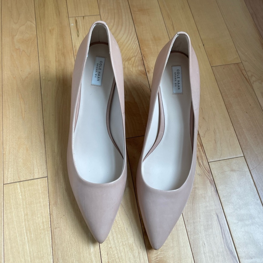 Cole Haan leather tan heels. Lightly worn still plenty of life left!